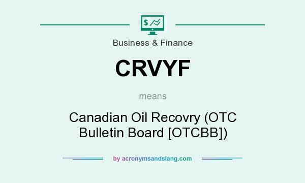 What does CRVYF mean? It stands for Canadian Oil Recovry (OTC Bulletin Board [OTCBB])