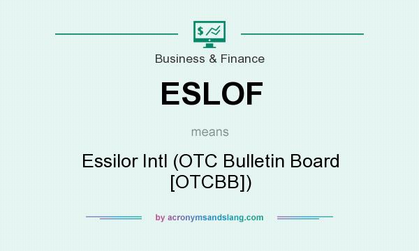 What does ESLOF mean? It stands for Essilor Intl (OTC Bulletin Board [OTCBB])