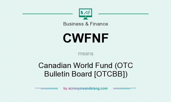 What does CWFNF mean? It stands for Canadian World Fund (OTC Bulletin Board [OTCBB])