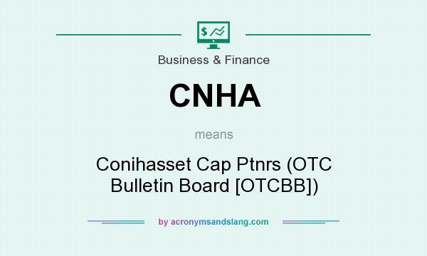 What does CNHA mean? It stands for Conihasset Cap Ptnrs (OTC Bulletin Board [OTCBB])