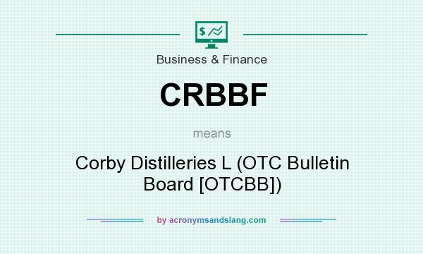 What does CRBBF mean? It stands for Corby Distilleries L (OTC Bulletin Board [OTCBB])