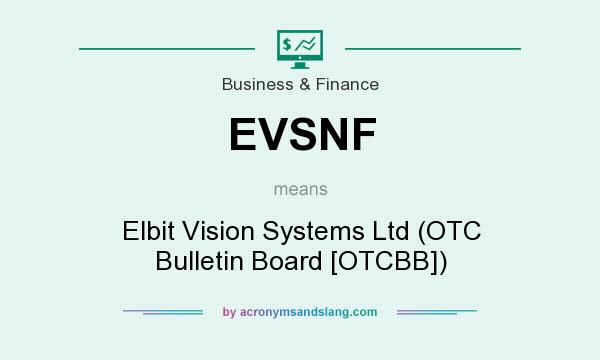 What does EVSNF mean? It stands for Elbit Vision Systems Ltd (OTC Bulletin Board [OTCBB])