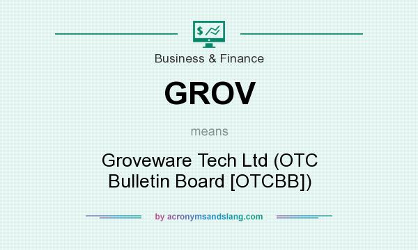 What does GROV mean? It stands for Groveware Tech Ltd (OTC Bulletin Board [OTCBB])