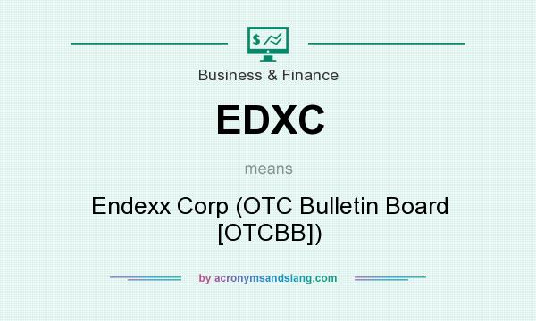 What does EDXC mean? It stands for Endexx Corp (OTC Bulletin Board [OTCBB])