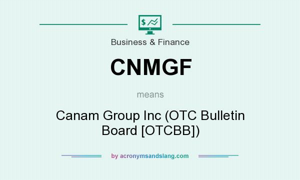 What does CNMGF mean? It stands for Canam Group Inc (OTC Bulletin Board [OTCBB])