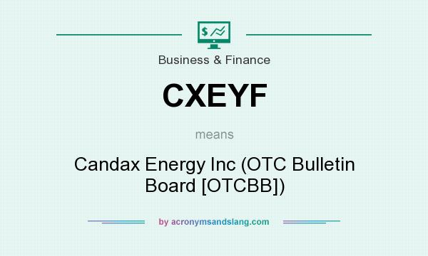 What does CXEYF mean? It stands for Candax Energy Inc (OTC Bulletin Board [OTCBB])