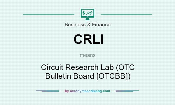 What does CRLI mean? It stands for Circuit Research Lab (OTC Bulletin Board [OTCBB])