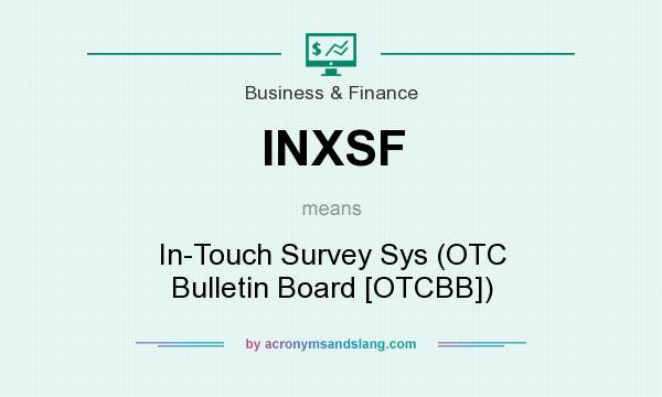 What does INXSF mean? It stands for In-Touch Survey Sys (OTC Bulletin Board [OTCBB])