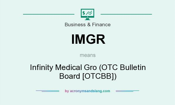 What does IMGR mean? It stands for Infinity Medical Gro (OTC Bulletin Board [OTCBB])
