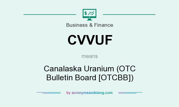 What does CVVUF mean? It stands for Canalaska Uranium (OTC Bulletin Board [OTCBB])