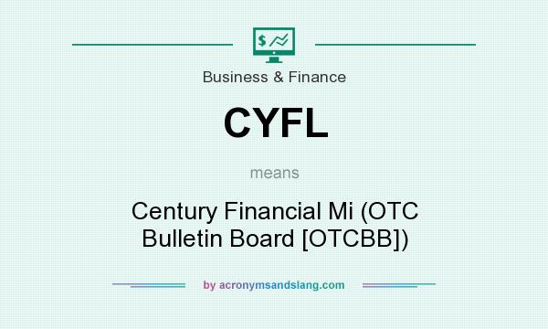 What does CYFL mean? It stands for Century Financial Mi (OTC Bulletin Board [OTCBB])