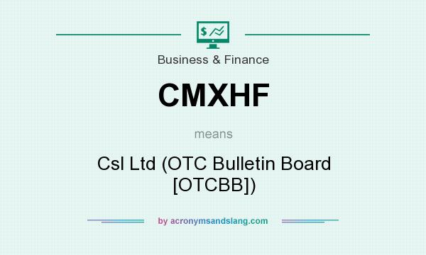 What does CMXHF mean? It stands for Csl Ltd (OTC Bulletin Board [OTCBB])