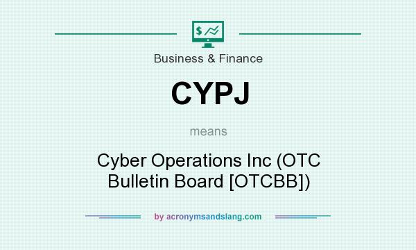 What does CYPJ mean? It stands for Cyber Operations Inc (OTC Bulletin Board [OTCBB])