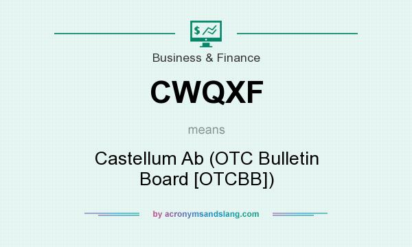 What does CWQXF mean? It stands for Castellum Ab (OTC Bulletin Board [OTCBB])