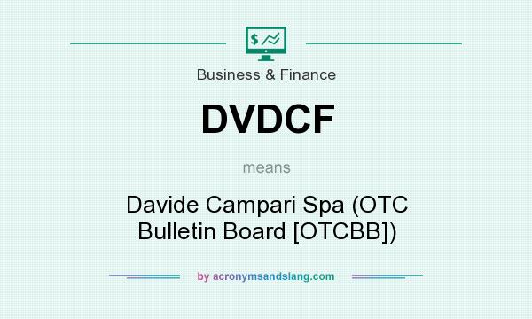 What does DVDCF mean? It stands for Davide Campari Spa (OTC Bulletin Board [OTCBB])