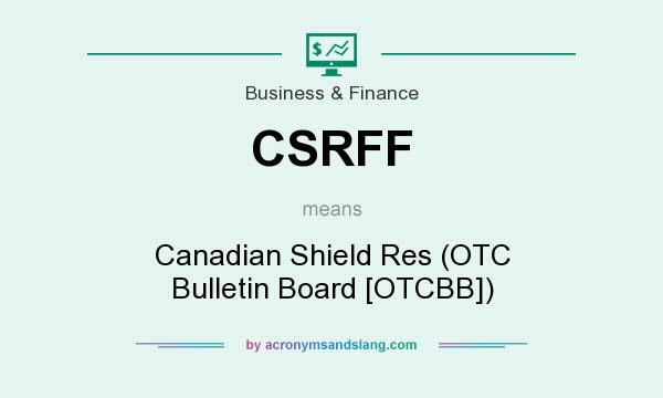 What does CSRFF mean? It stands for Canadian Shield Res (OTC Bulletin Board [OTCBB])
