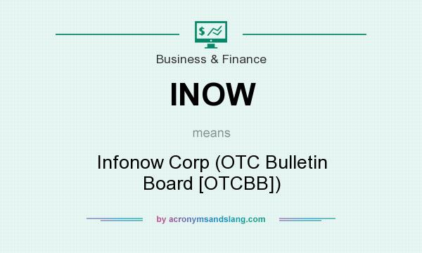 What does INOW mean? It stands for Infonow Corp (OTC Bulletin Board [OTCBB])