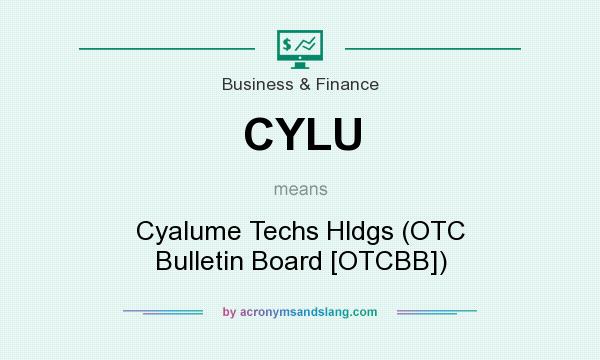 What does CYLU mean? It stands for Cyalume Techs Hldgs (OTC Bulletin Board [OTCBB])