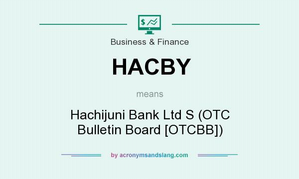 What does HACBY mean? It stands for Hachijuni Bank Ltd S (OTC Bulletin Board [OTCBB])