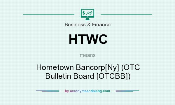 What does HTWC mean? It stands for Hometown Bancorp[Ny] (OTC Bulletin Board [OTCBB])