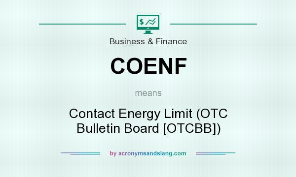What does COENF mean? It stands for Contact Energy Limit (OTC Bulletin Board [OTCBB])