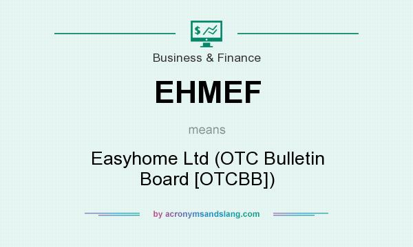 What does EHMEF mean? It stands for Easyhome Ltd (OTC Bulletin Board [OTCBB])