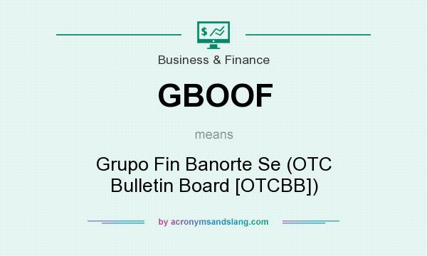 What does GBOOF mean? It stands for Grupo Fin Banorte Se (OTC Bulletin Board [OTCBB])