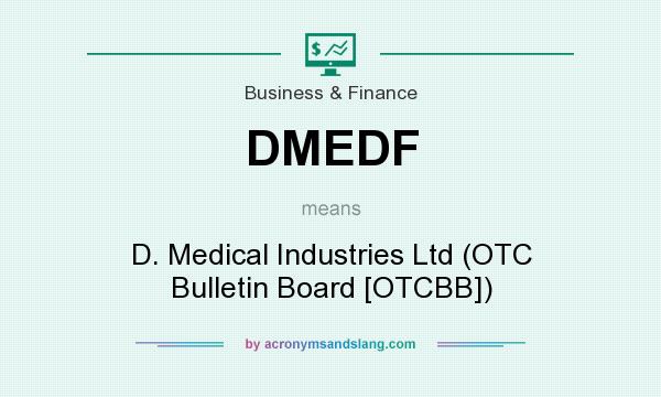What does DMEDF mean? It stands for D. Medical Industries Ltd (OTC Bulletin Board [OTCBB])