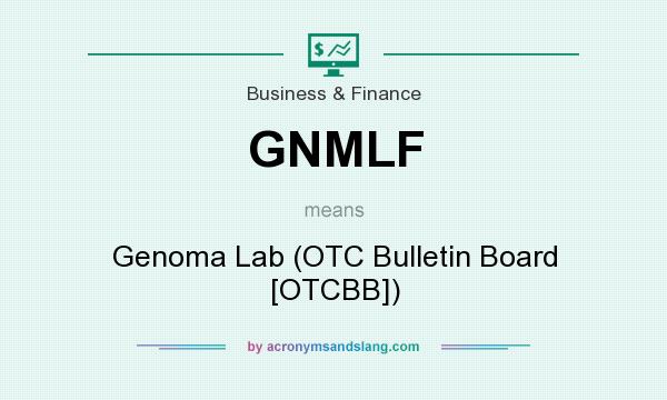 What does GNMLF mean? It stands for Genoma Lab (OTC Bulletin Board [OTCBB])