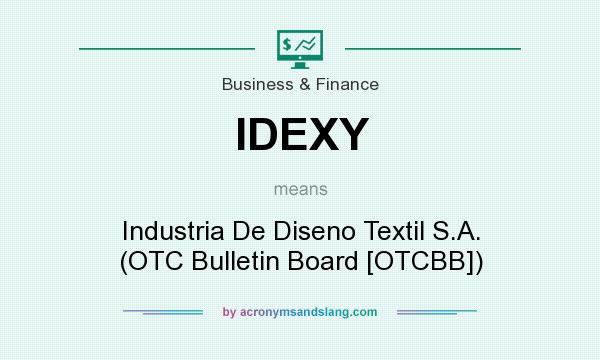 What does IDEXY mean? It stands for Industria De Diseno Textil S.A. (OTC Bulletin Board [OTCBB])