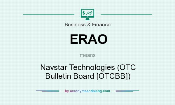 What does ERAO mean? It stands for Navstar Technologies (OTC Bulletin Board [OTCBB])
