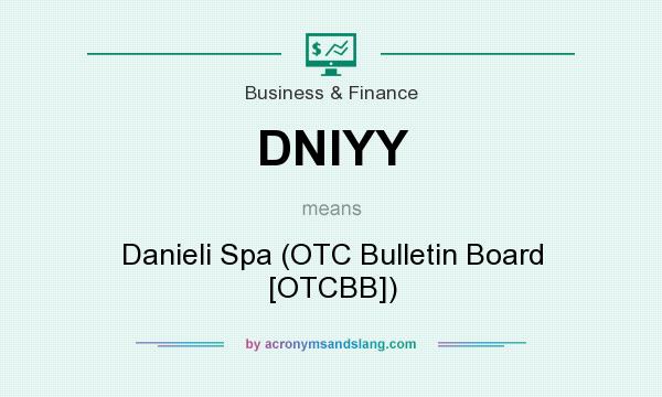 What does DNIYY mean? It stands for Danieli Spa (OTC Bulletin Board [OTCBB])