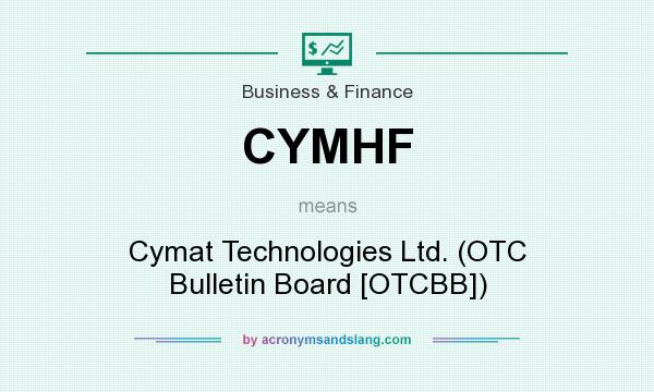 What does CYMHF mean? It stands for Cymat Technologies Ltd. (OTC Bulletin Board [OTCBB])