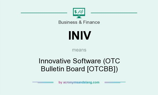 What does INIV mean? It stands for Innovative Software (OTC Bulletin Board [OTCBB])