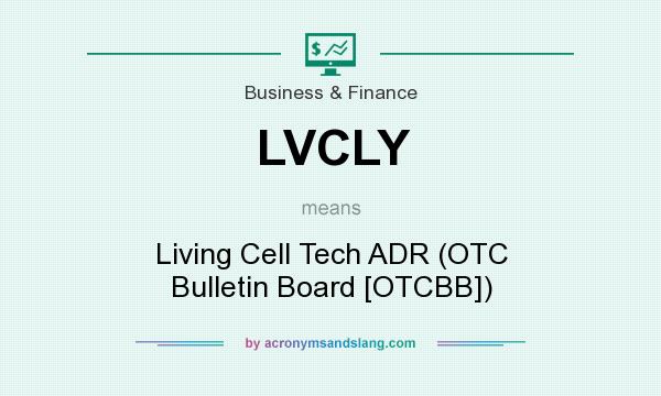 What does LVCLY mean? It stands for Living Cell Tech ADR (OTC Bulletin Board [OTCBB])