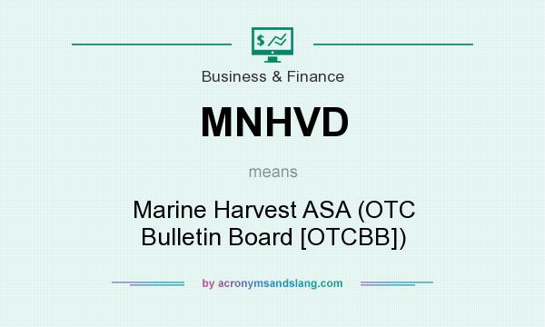 What does MNHVD mean? It stands for Marine Harvest ASA (OTC Bulletin Board [OTCBB])