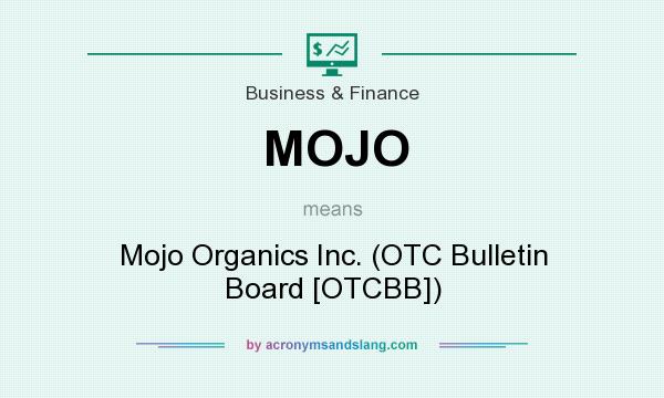 What does MOJO mean? It stands for Mojo Organics Inc. (OTC Bulletin Board [OTCBB])