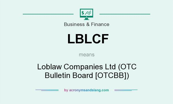 What does LBLCF mean? It stands for Loblaw Companies Ltd (OTC Bulletin Board [OTCBB])