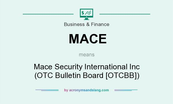 What does MACE mean? It stands for Mace Security International Inc (OTC Bulletin Board [OTCBB])