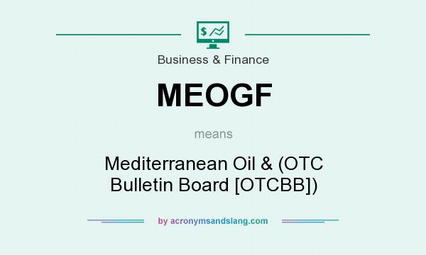 What does MEOGF mean? It stands for Mediterranean Oil & (OTC Bulletin Board [OTCBB])