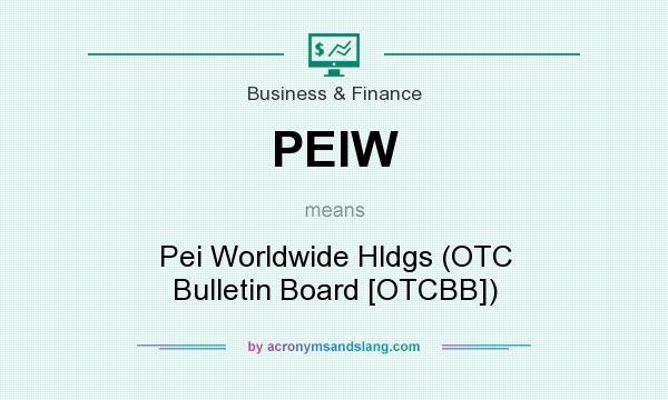 What does PEIW mean? It stands for Pei Worldwide Hldgs (OTC Bulletin Board [OTCBB])