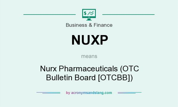 What does NUXP mean? It stands for Nurx Pharmaceuticals (OTC Bulletin Board [OTCBB])