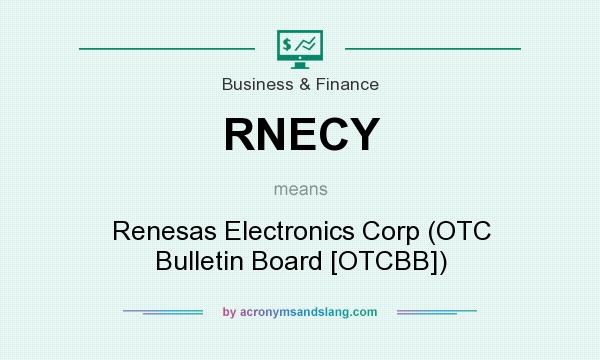 What does RNECY mean? It stands for Renesas Electronics Corp (OTC Bulletin Board [OTCBB])