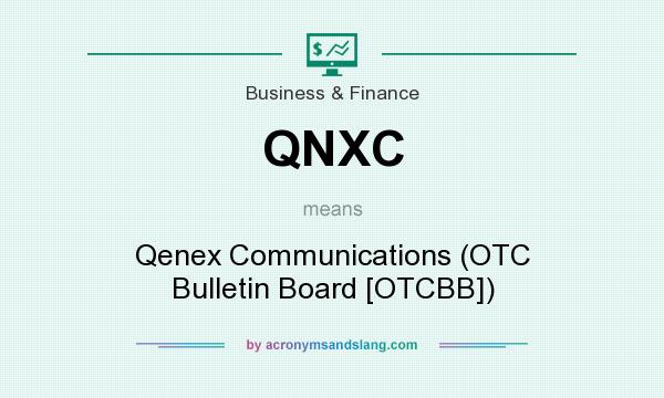What does QNXC mean? It stands for Qenex Communications (OTC Bulletin Board [OTCBB])