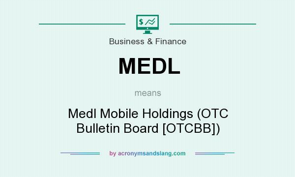What does MEDL mean? It stands for Medl Mobile Holdings (OTC Bulletin Board [OTCBB])