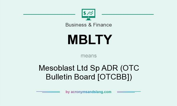 What does MBLTY mean? It stands for Mesoblast Ltd Sp ADR (OTC Bulletin Board [OTCBB])