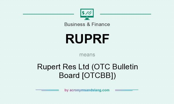 What does RUPRF mean? It stands for Rupert Res Ltd (OTC Bulletin Board [OTCBB])