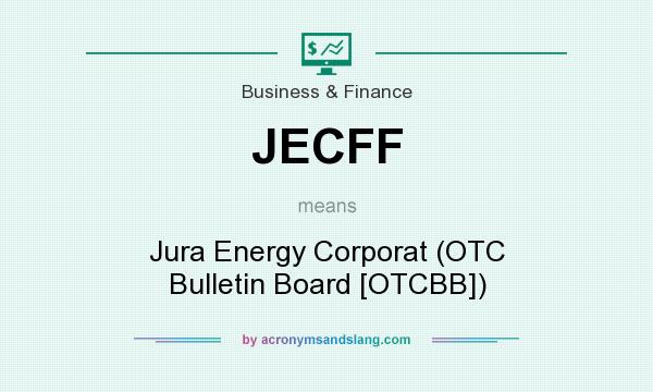 What does JECFF mean? It stands for Jura Energy Corporat (OTC Bulletin Board [OTCBB])