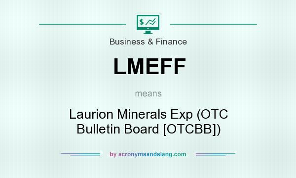 What does LMEFF mean? It stands for Laurion Minerals Exp (OTC Bulletin Board [OTCBB])