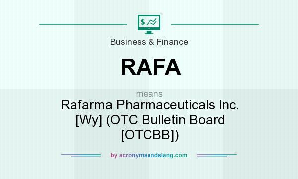 What does RAFA mean? It stands for Rafarma Pharmaceuticals Inc. [Wy] (OTC Bulletin Board [OTCBB])